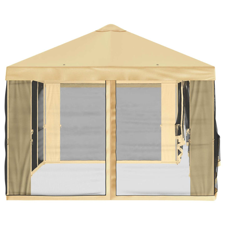 Gazebo Cover med sidevægge Cremefarvet 600,5 x 300,5 cm