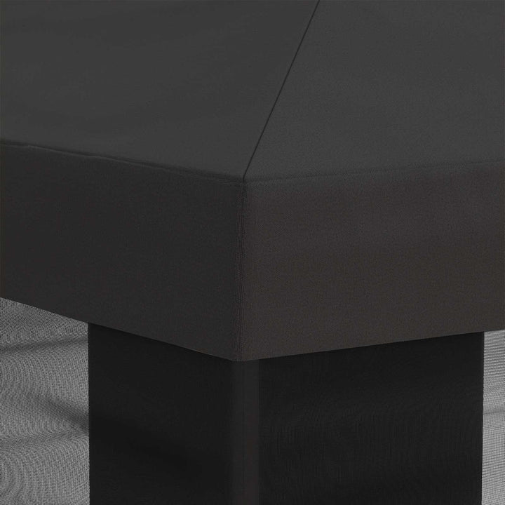 Gazebo Cover med sidevægge Antracit 600,5 x 300,5 cm Polyester