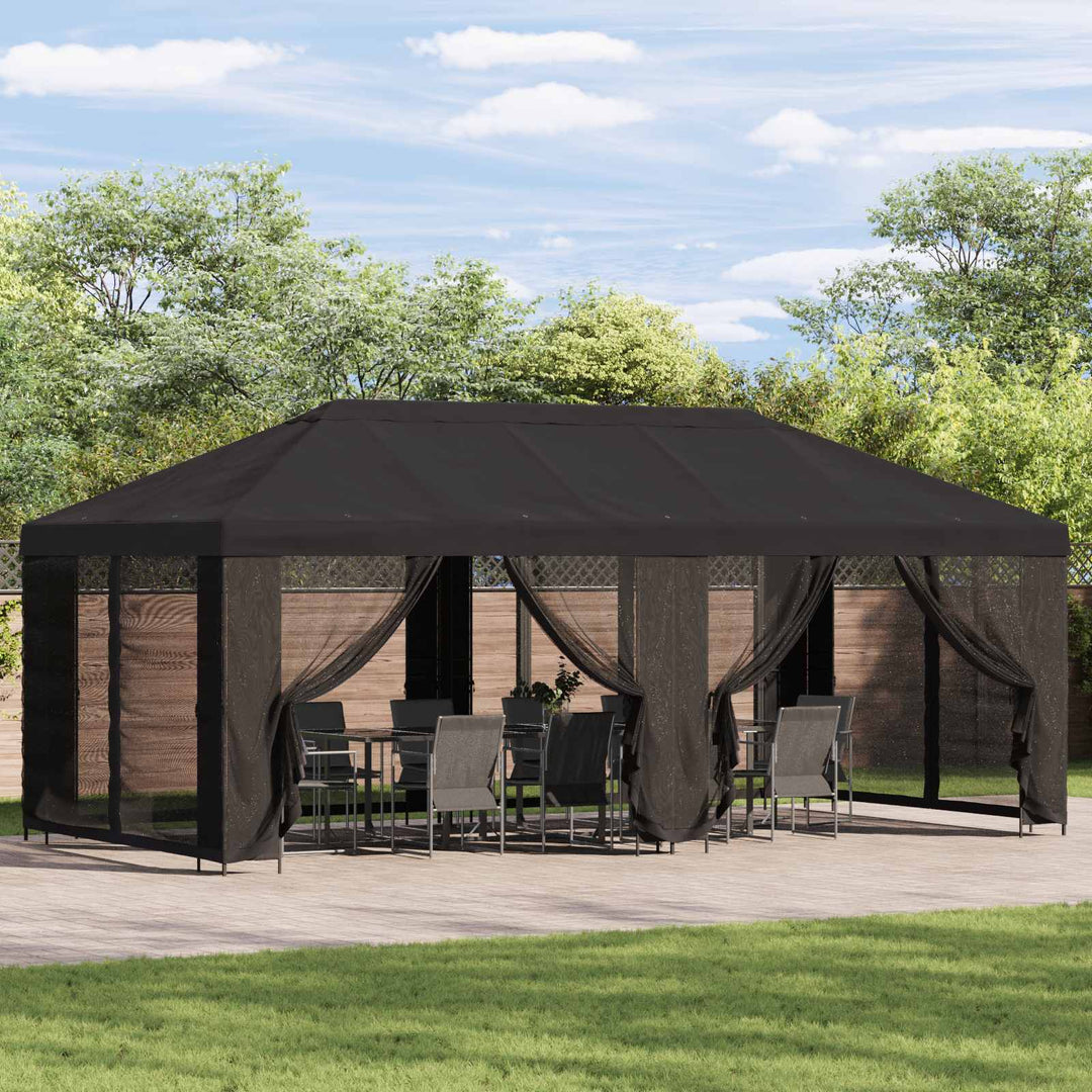 Gazebo Cover med sidevægge Antracit 600,5 x 300,5 cm Polyester