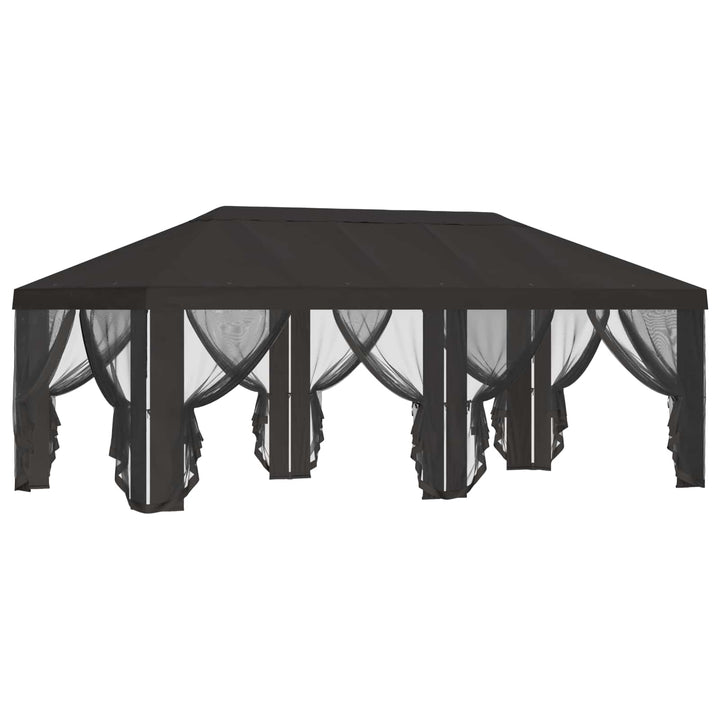 Gazebo Cover med sidevægge Antracit 600,5 x 300,5 cm Polyester