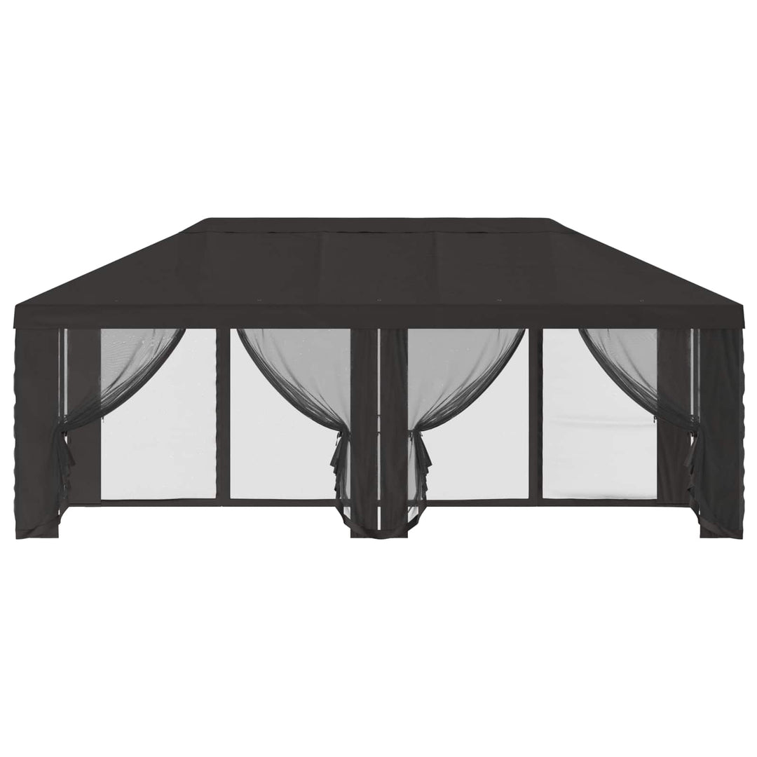 Gazebo Cover med sidevægge Antracit 600,5 x 300,5 cm Polyester