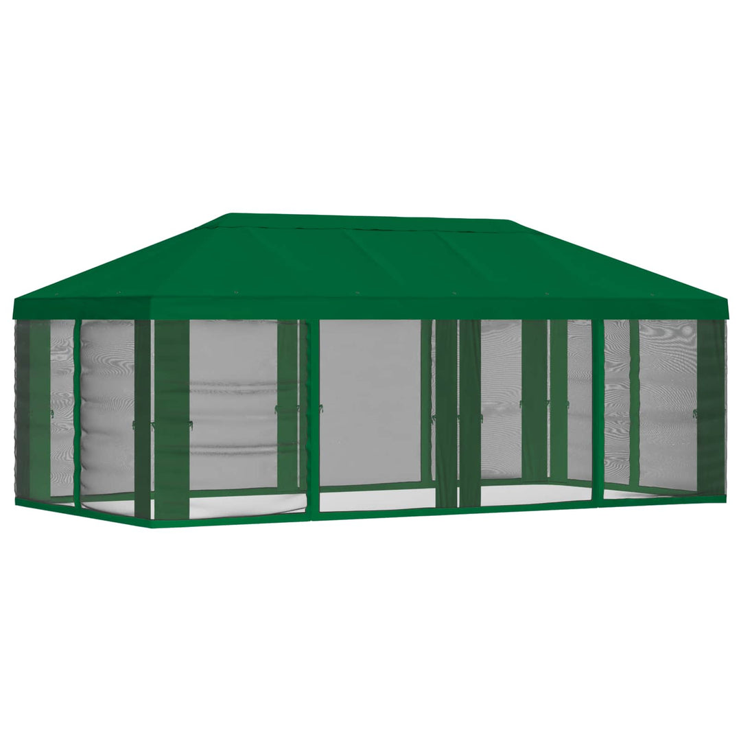 Gazebo Cover med sidevægge Grøn 600,5 x 300,5 cm Polyester