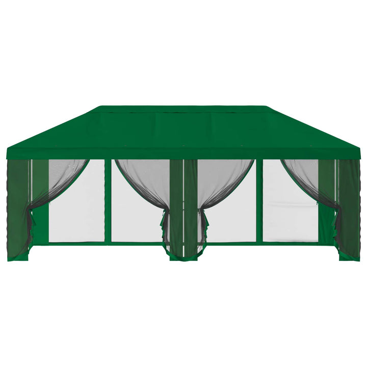 Gazebo Cover med sidevægge Grøn 600,5 x 300,5 cm Polyester