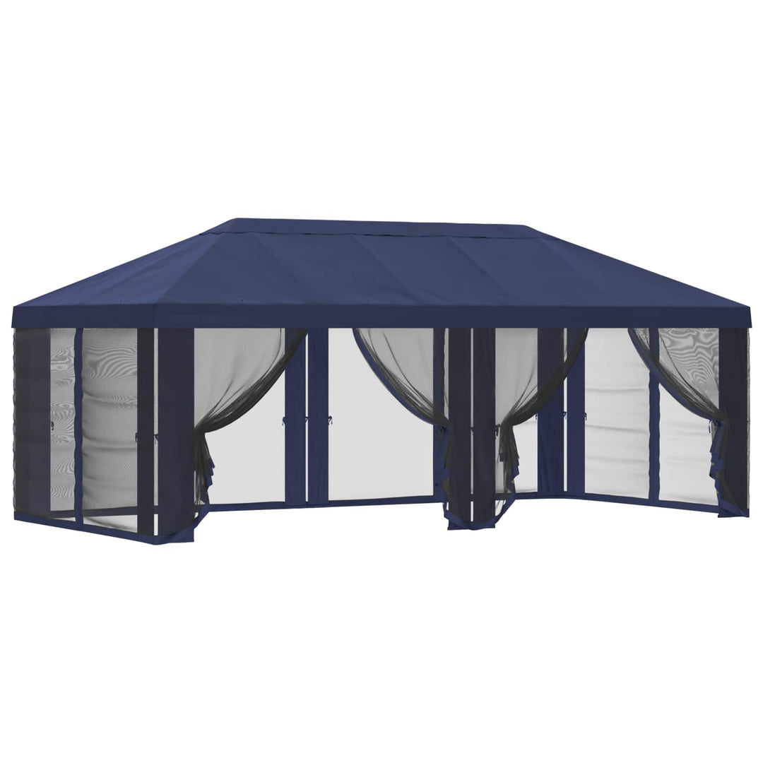 Gazebo Cover med sidevægge Blå 600,5 x 300,5 cm Polyester