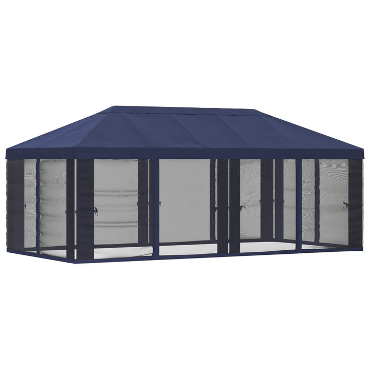Gazebo Cover med sidevægge Blå 600,5 x 300,5 cm Polyester