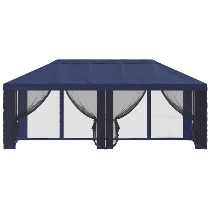 Gazebo Cover med sidevægge Blå 600,5 x 300,5 cm Polyester