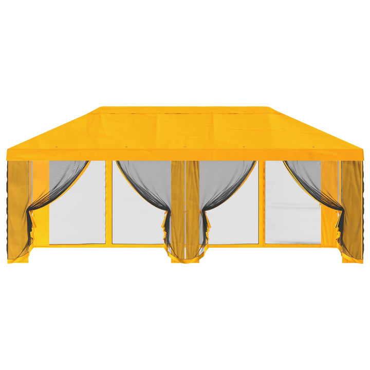 Gazebo Cover med sidevægge Gul 600,5 x 300,5 cm Polyester