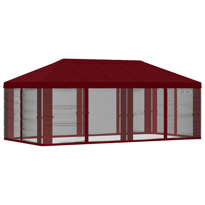 Gazebo Cover med sidevægge Bordeaux 600,5 x 300,5 cm Polyester