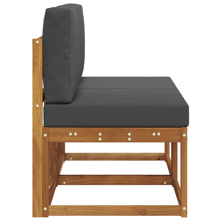 2 Stk Udendørs Mellem Sofa Massivt Akacietræ