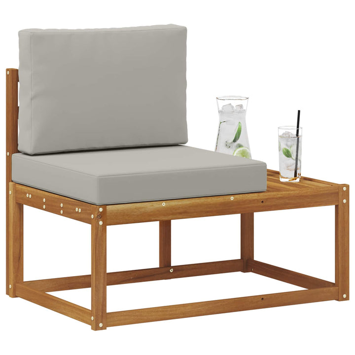 Udendørs Modulsofa med pude Naturfarvet 91 x 63 x 73 cm