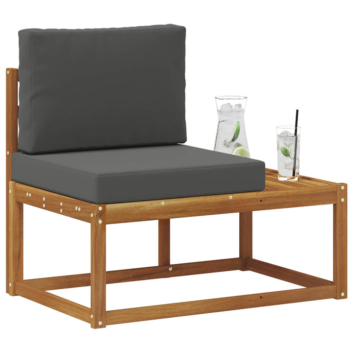 Udendørs Modulsofa Naturlig og Antracit 91 x 63 x 73 cm