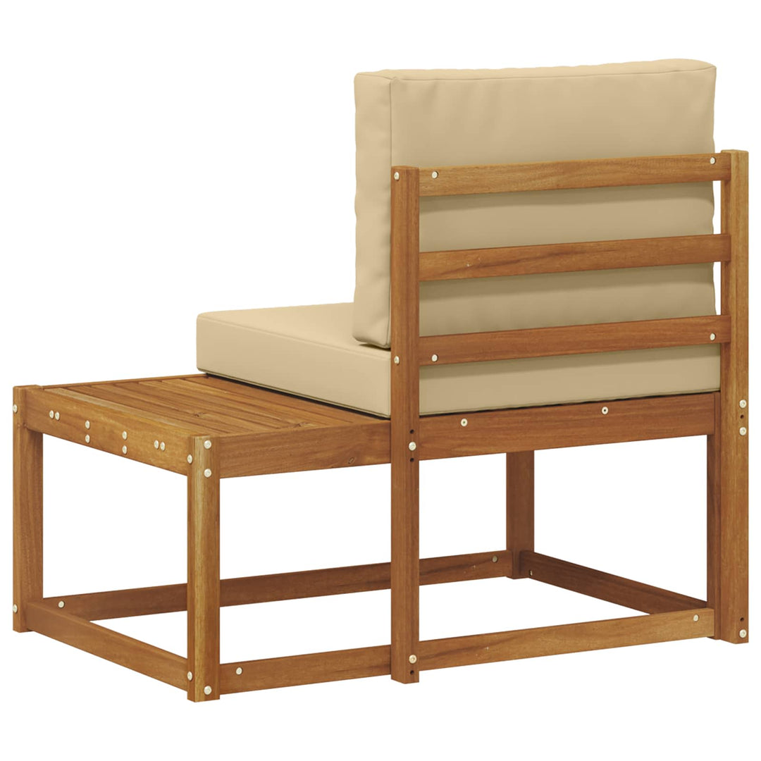 Udendørs Modulsofa med pude Naturfarvet 91 x 63 x 73 cm
