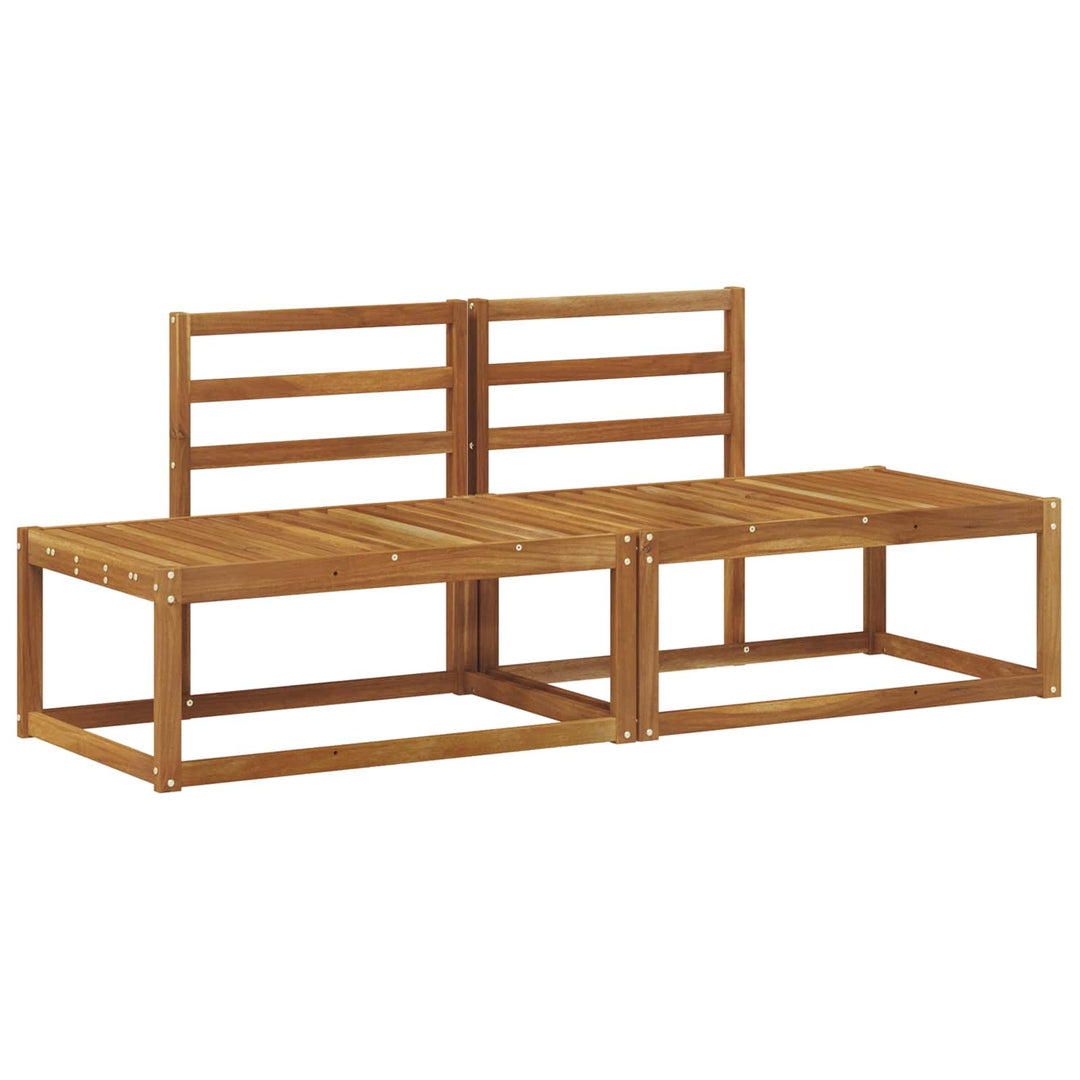 Udendørs Modulsofa 2 Stk Naturfarvet 182,5 x 63 x 73 cm