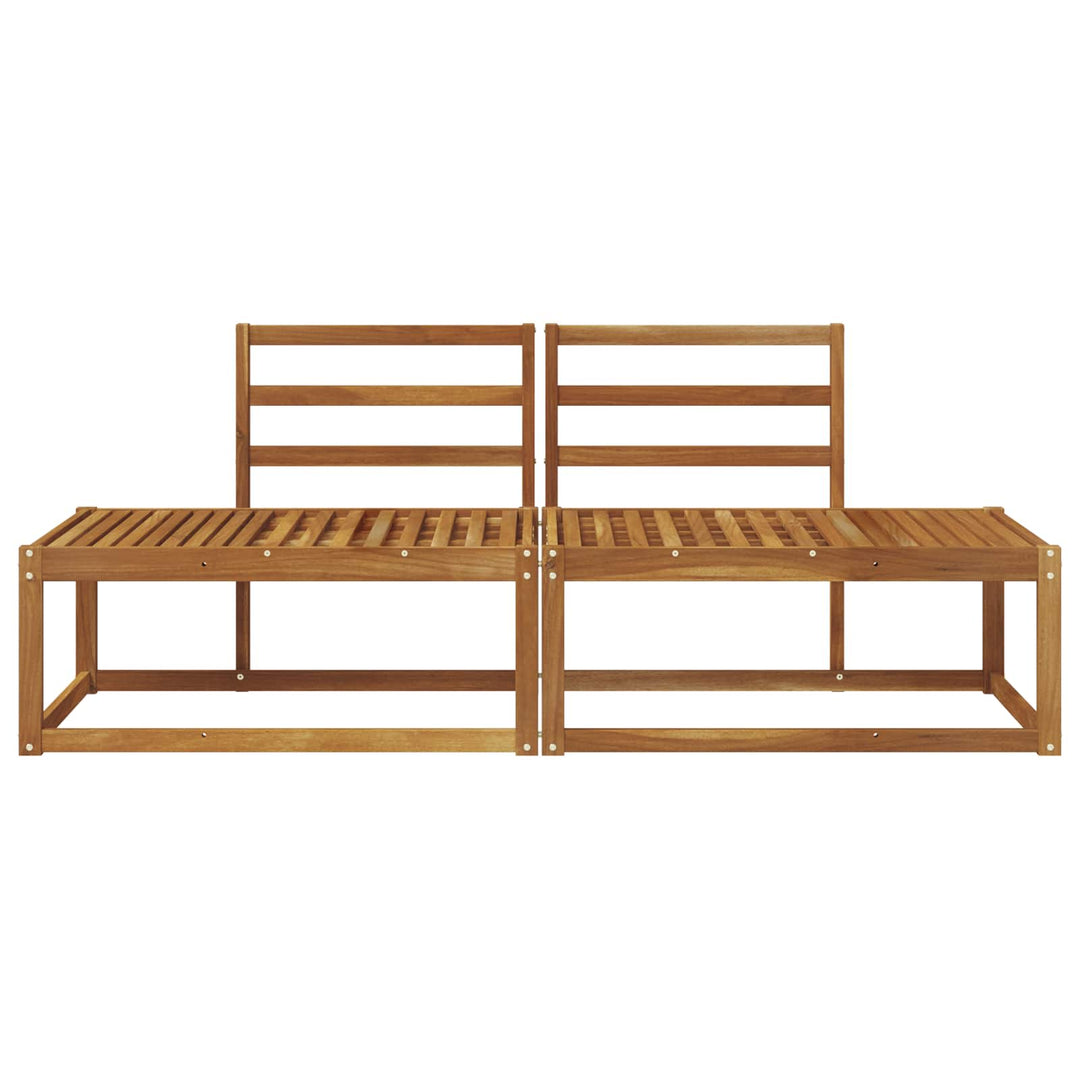 Udendørs Modulsofa 2 Stk Naturfarvet 182,5 x 63 x 73 cm