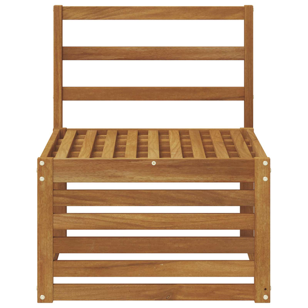 Udendørs Mellem Sofa Massivt Akacietræ Naturfarvet