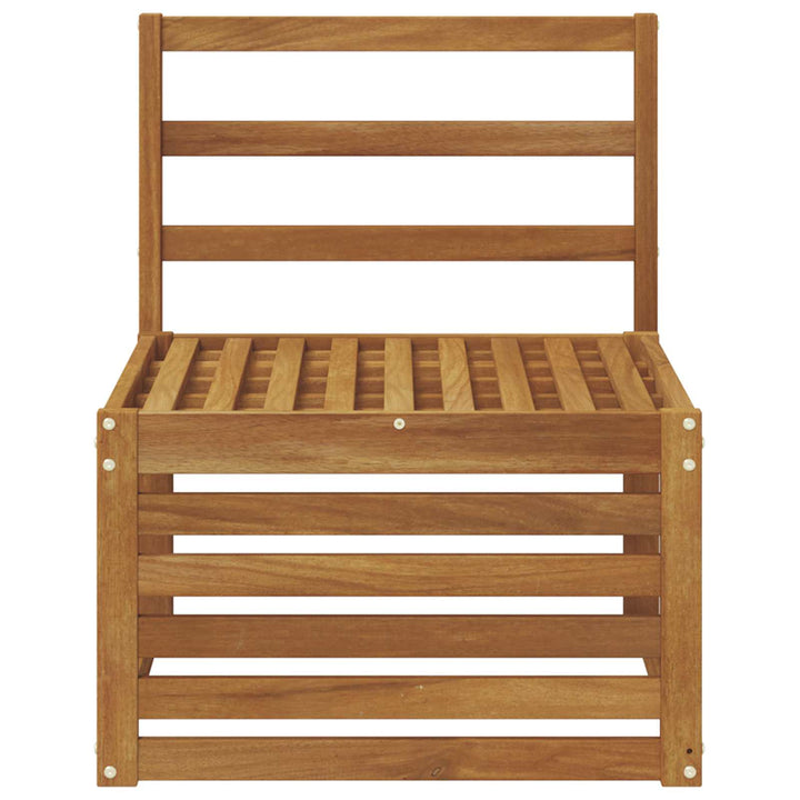 Udendørs Mellem Sofa Massivt Akacietræ Naturfarvet