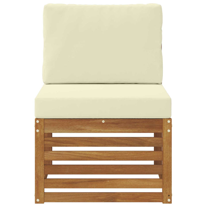 Udendørs Mellem Sofa Massivt Akacietræ Naturfarvet
