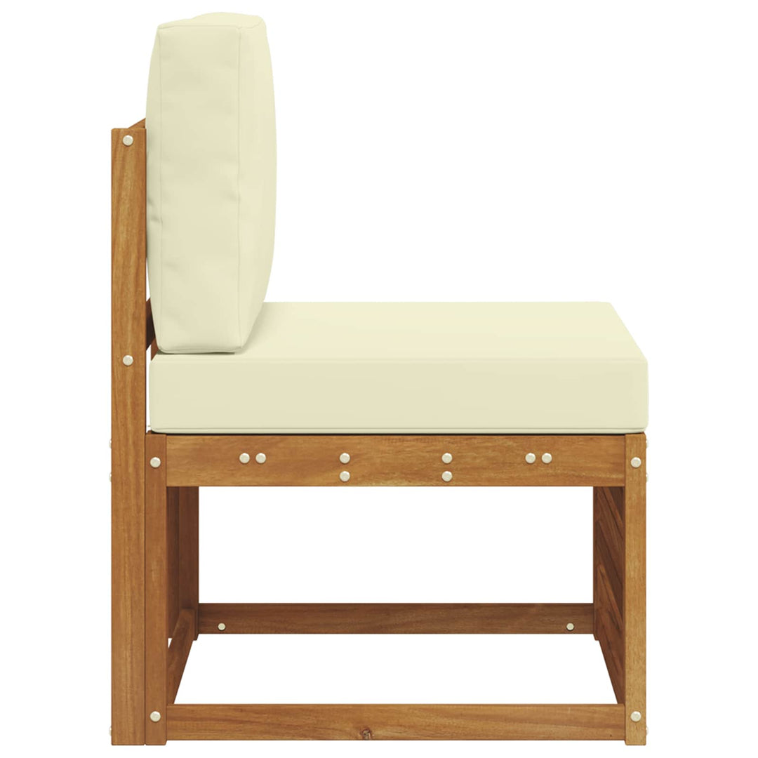Udendørs Mellem Sofa Massivt Akacietræ Naturfarvet