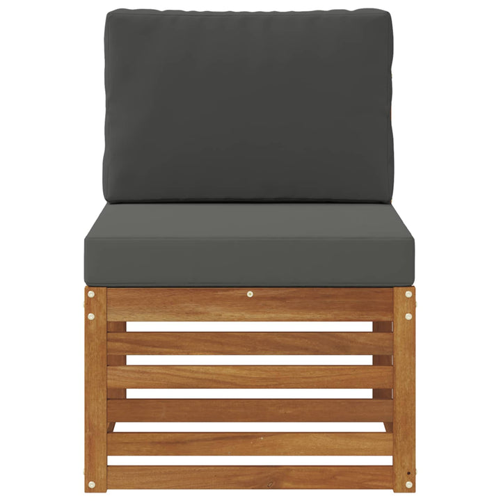 Udendørs Mellem Sofa Massivt Akacietræ Naturfarvet