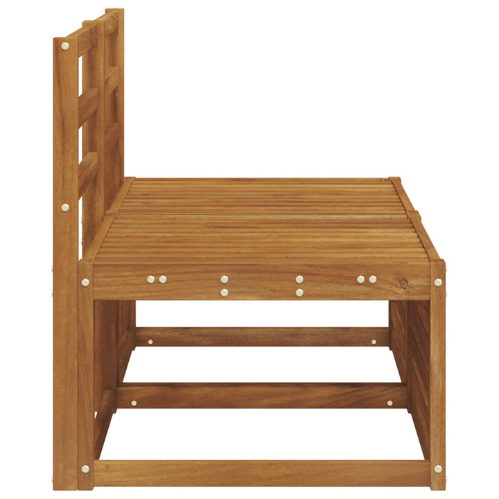 2 Stk Udendørs Mellem Sofa Massivt Akacietræ Naturfarvet