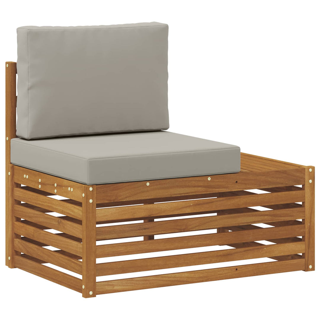 Udendørs end sofa Naturfarvet 91 x 63 x 73 cm Massivt Akacietræ