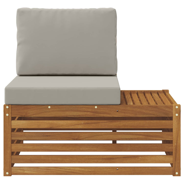 Udendørs end sofa Naturfarvet 91 x 63 x 73 cm Massivt Akacietræ