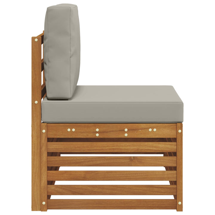 Udendørs end sofa Naturfarvet 91 x 63 x 73 cm Massivt Akacietræ
