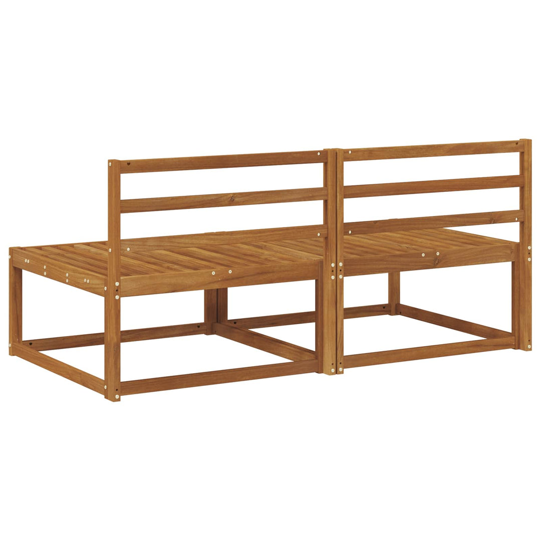 2 Stk Udendørs Mellem Sofa Naturfarvet 158 x 83 x 73 cm