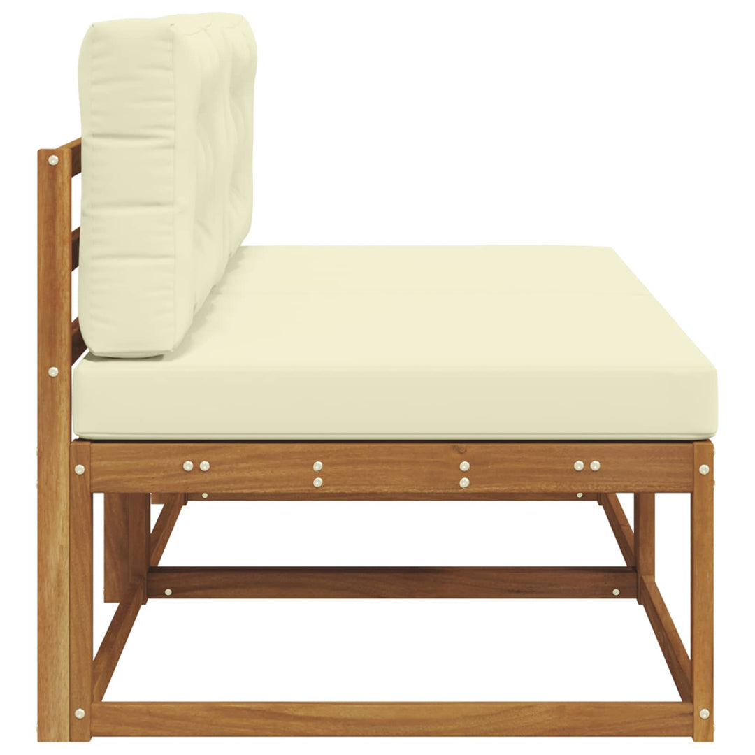 Udendørs Mellem Sofa med pude 2 Stk Naturfarvet