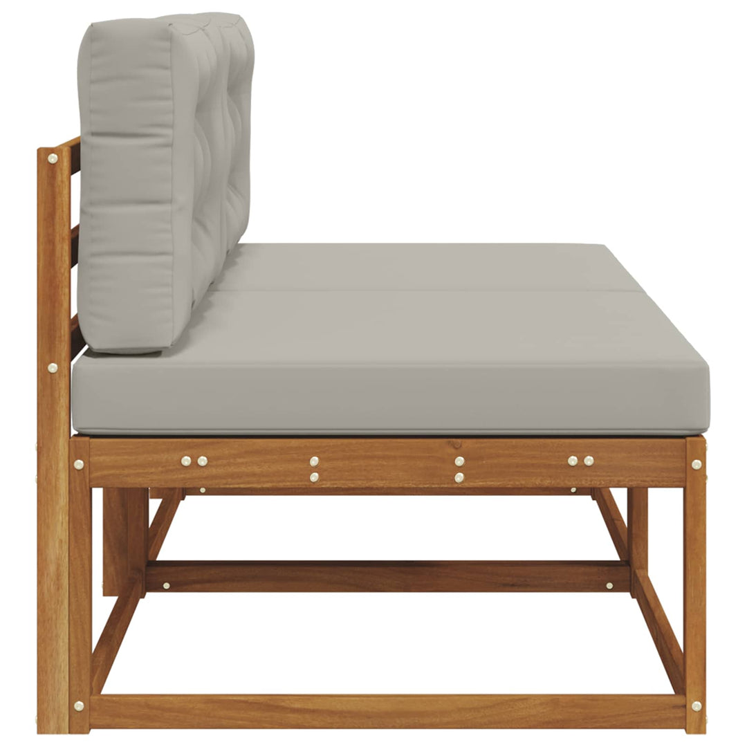 Udendørs Mellem Sofa med pude 2 Stk Naturfarvet