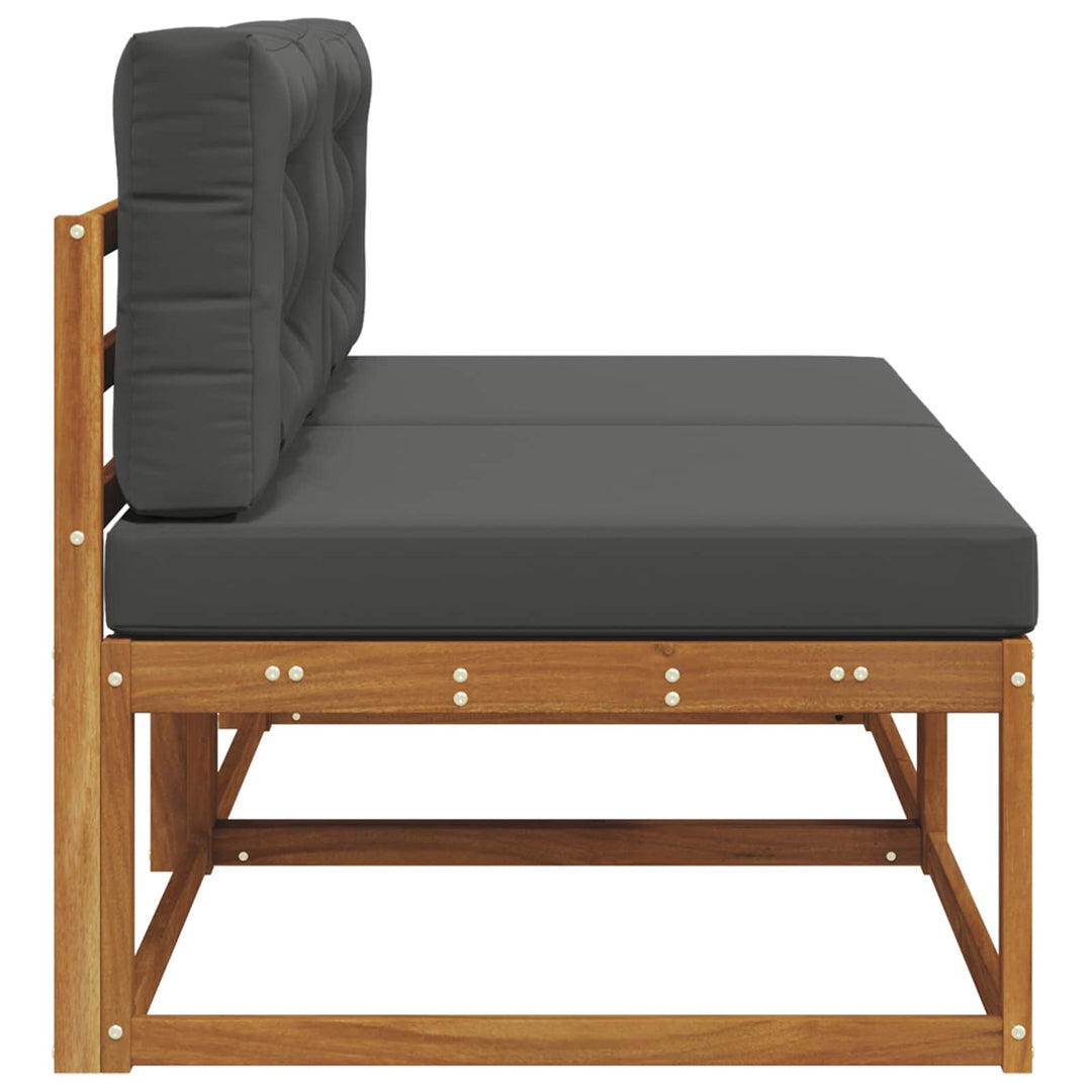 Udendørs Mellem Sofa med pude 2 Stk Naturfarvet