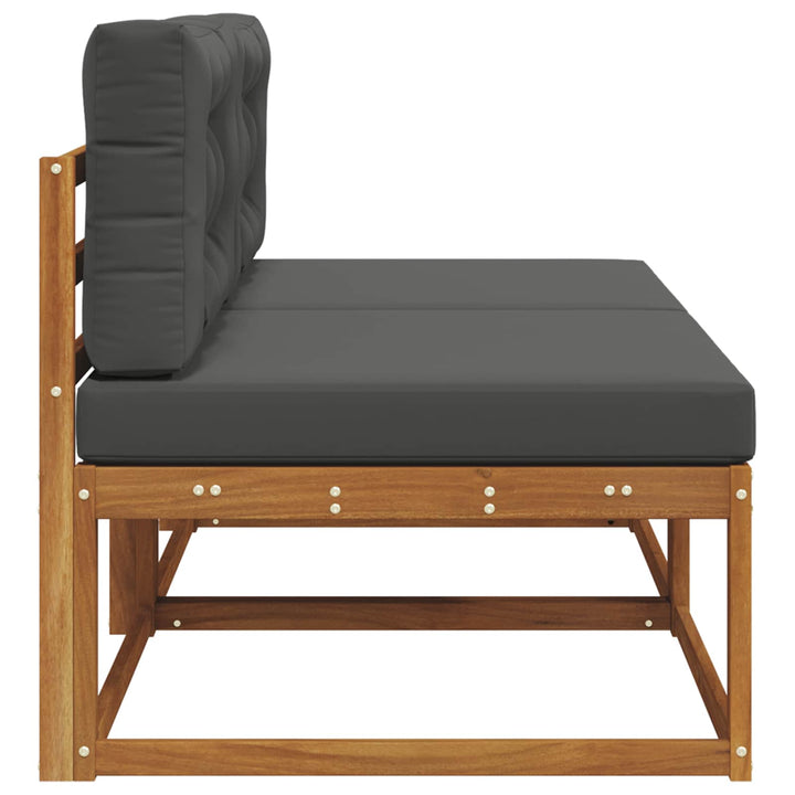 Udendørs Mellem Sofa med pude 2 Stk Naturfarvet