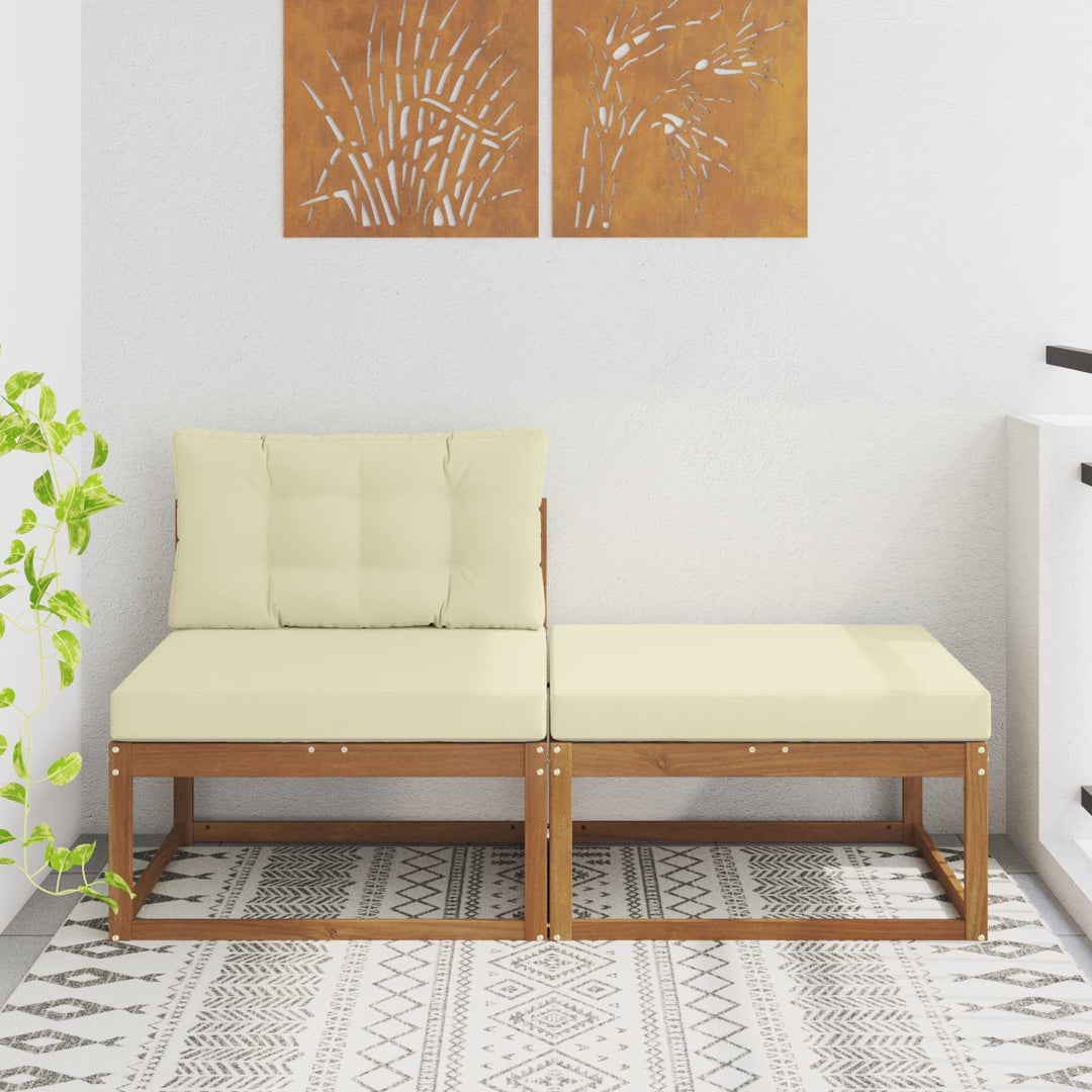 Sektionel sofa enheder med pude 2 Stk Naturfarvet