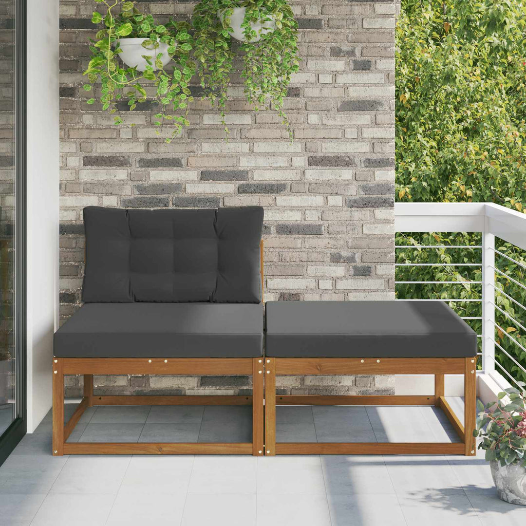 Sektionel sofa enheder med pude 2 Stk Naturfarvet