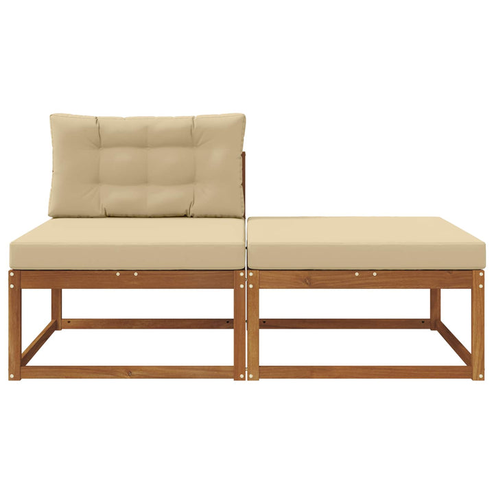 Sektionel sofa enheder med pude 2 Stk Naturfarvet