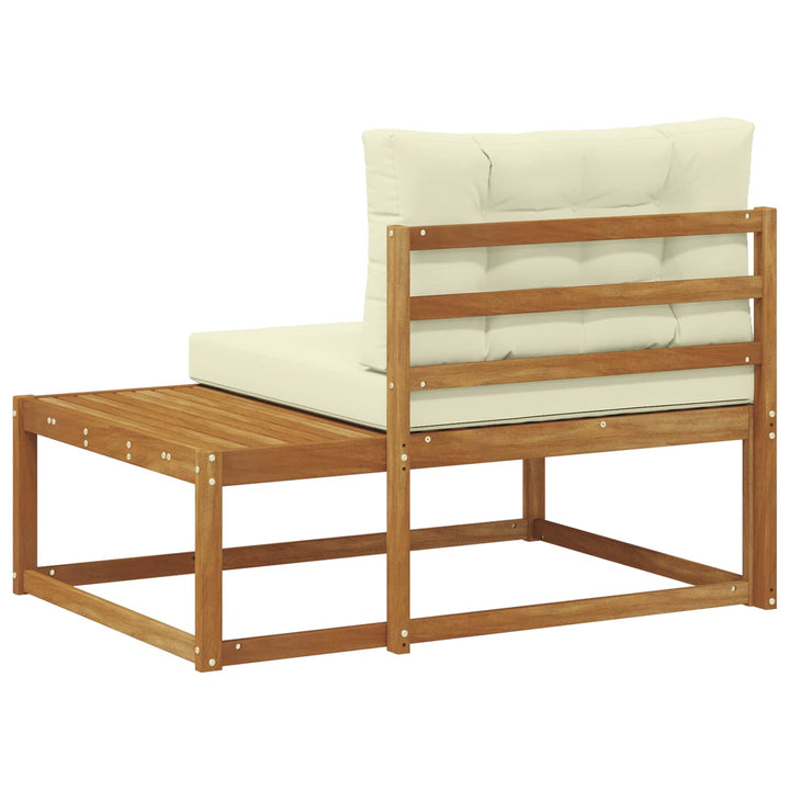 Udendørs end sofa med pude Naturfarvet 115 x 83 x 73 cm