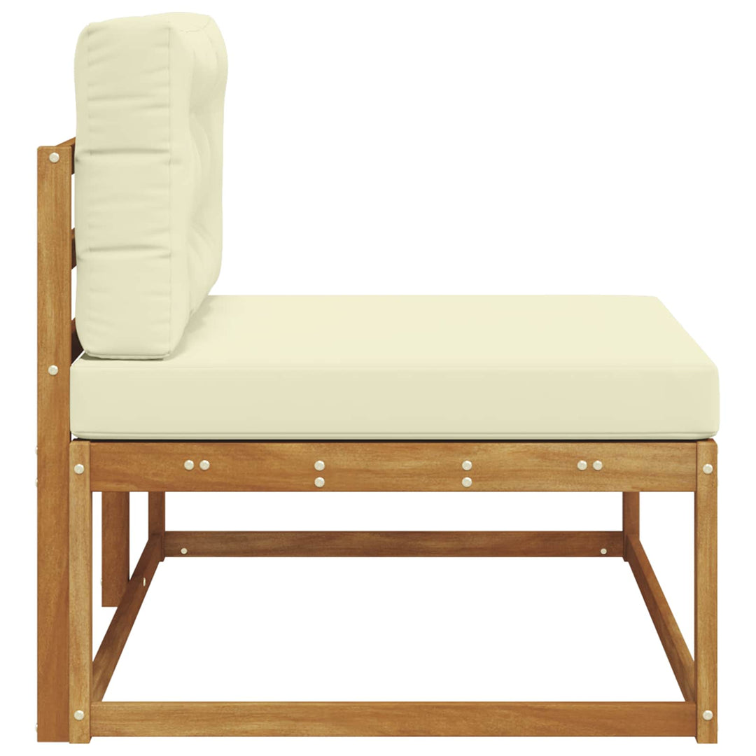 Udendørs end sofa med pude Naturfarvet 115 x 83 x 73 cm