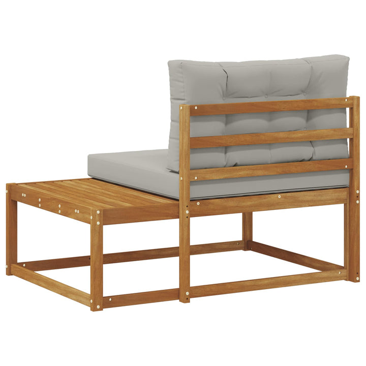 Udendørs end sofa med pude Naturfarvet 115 x 83 x 73 cm