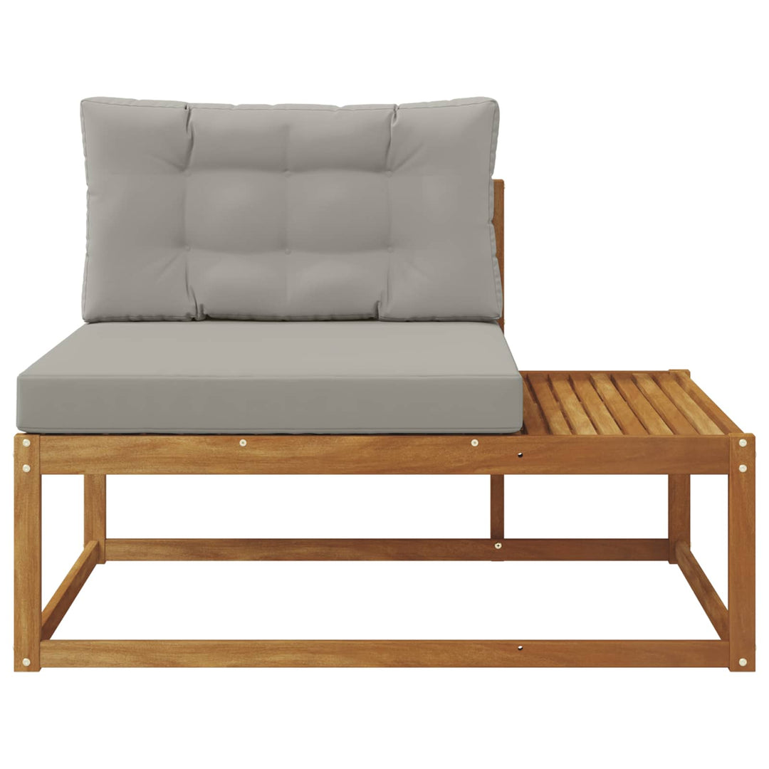 Udendørs end sofa med pude Naturfarvet 115 x 83 x 73 cm