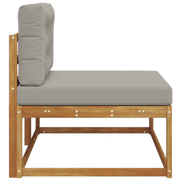 Udendørs end sofa med pude Naturfarvet 115 x 83 x 73 cm