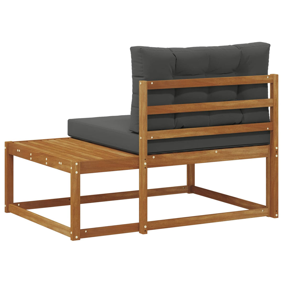 Udendørs end sofa med pude Naturfarvet 115 x 83 x 73 cm