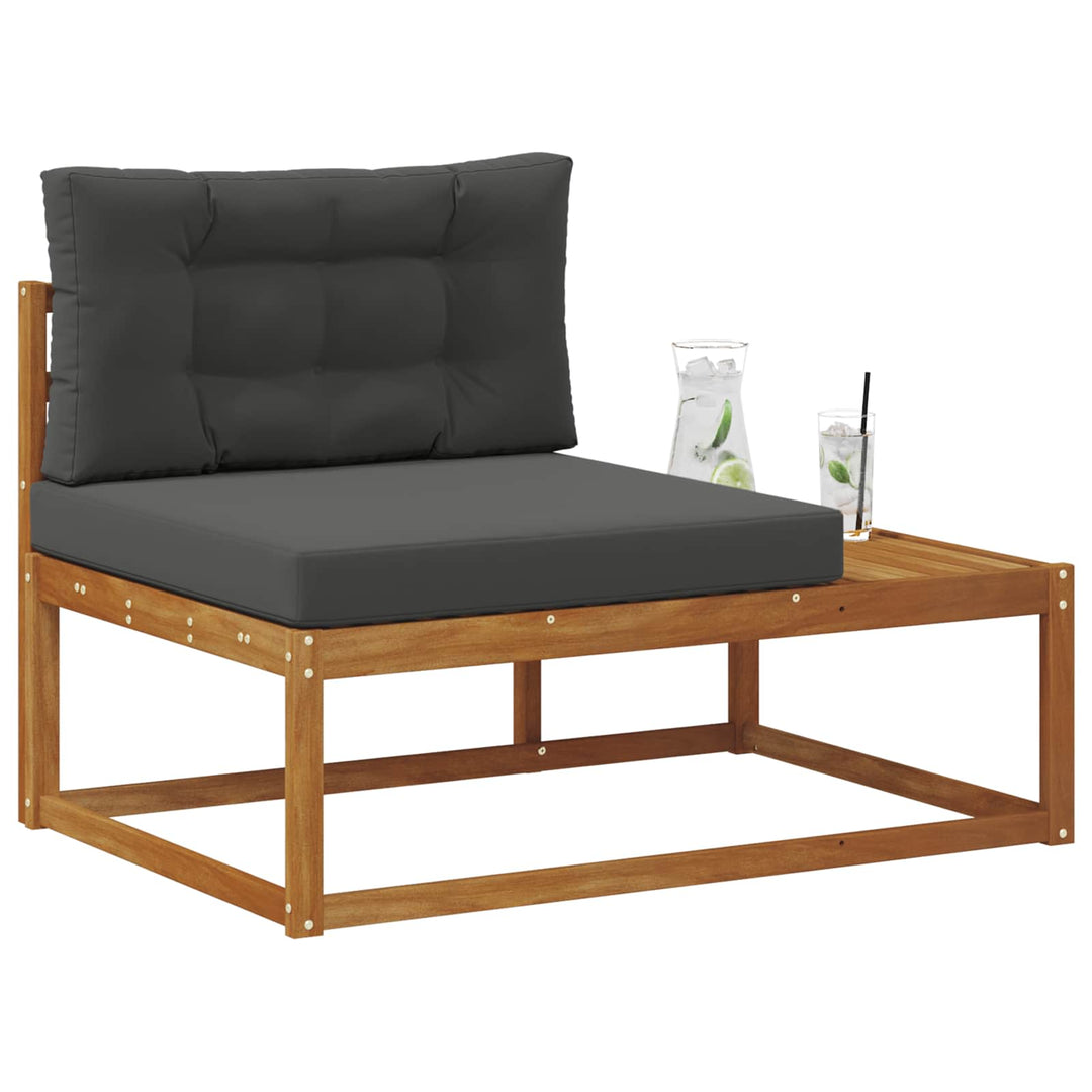 Udendørs end sofa med pude Naturfarvet 115 x 83 x 73 cm