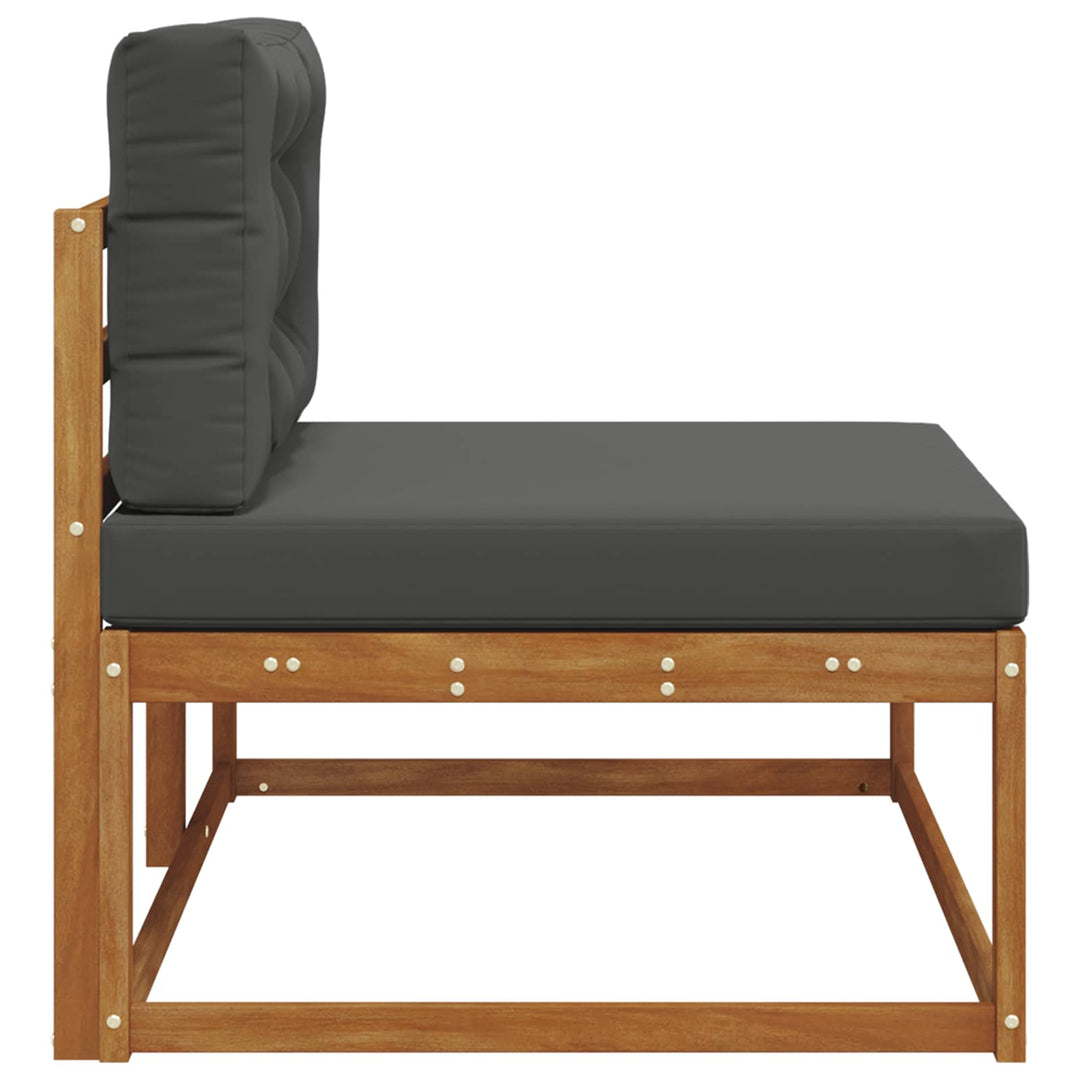 Udendørs end sofa med pude Naturfarvet 115 x 83 x 73 cm