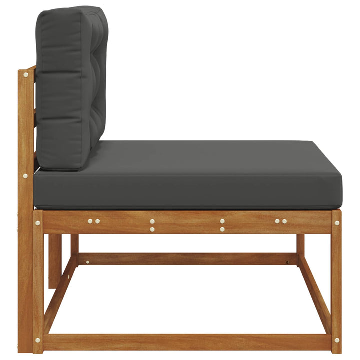 Udendørs end sofa med pude Naturfarvet 115 x 83 x 73 cm