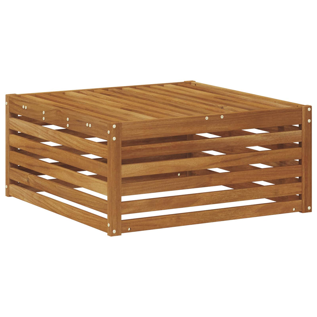 Udendørs puf Naturfarvet 79 x 79 x 37 cm Massivt Akacietræ