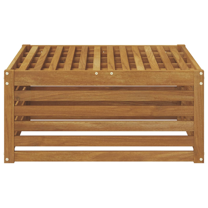 Udendørs puf Naturfarvet 79 x 79 x 37 cm Massivt Akacietræ