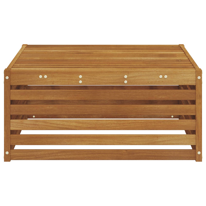 Udendørs puf Naturfarvet 79 x 79 x 37 cm Massivt Akacietræ