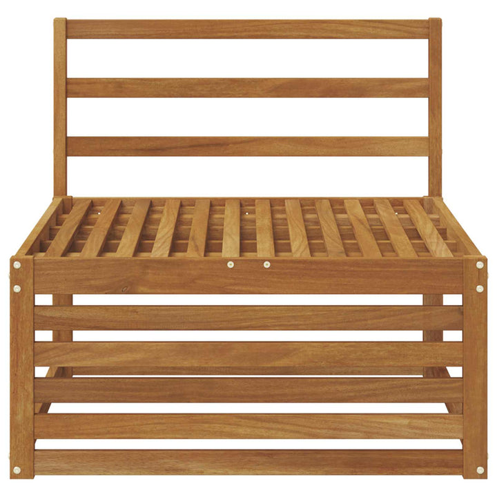 Udendørs Mellem Sofa Massivt Akacietræ Naturfarvet