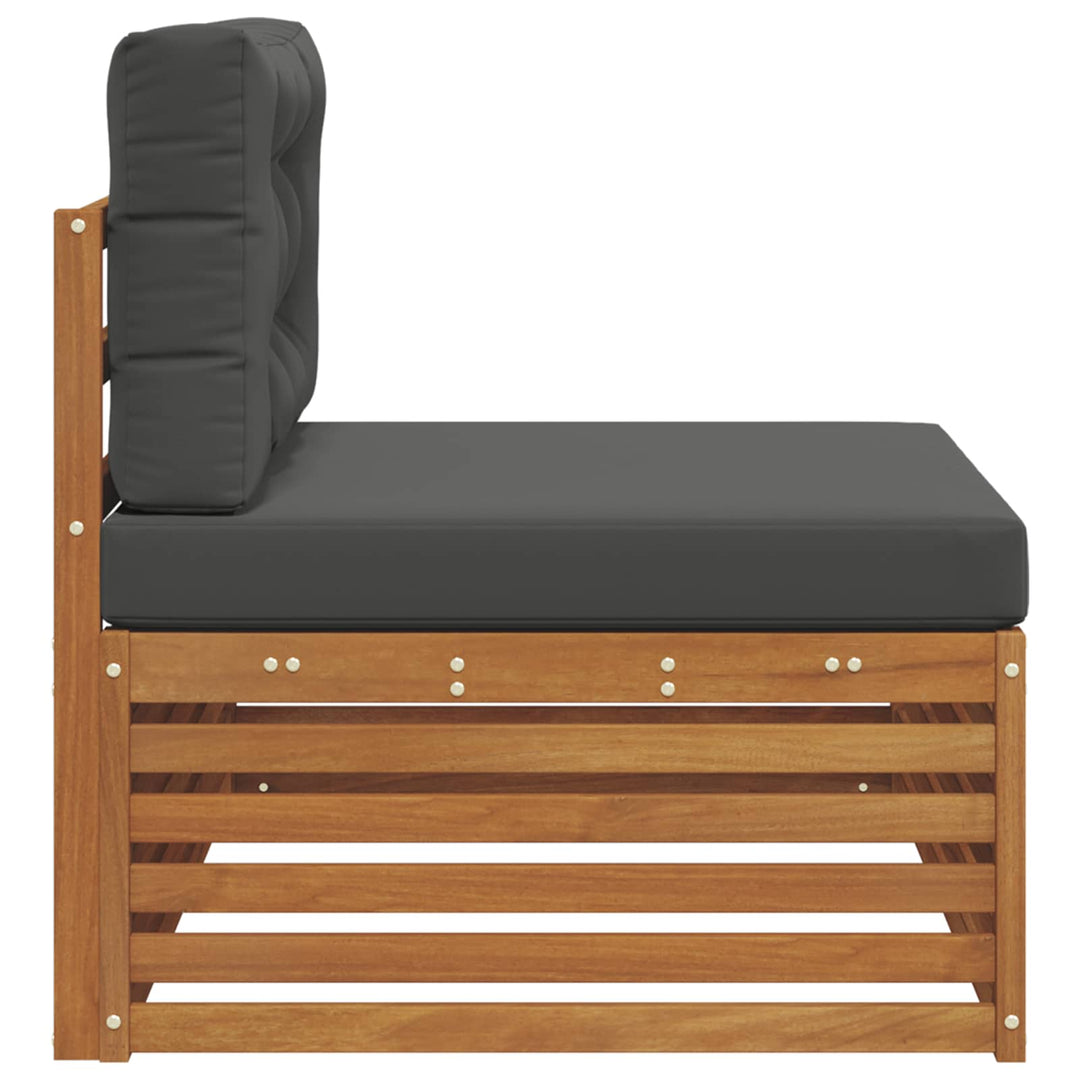 Udendørs end sofa med pude Naturfarvet 115 x 83 x 73 cm