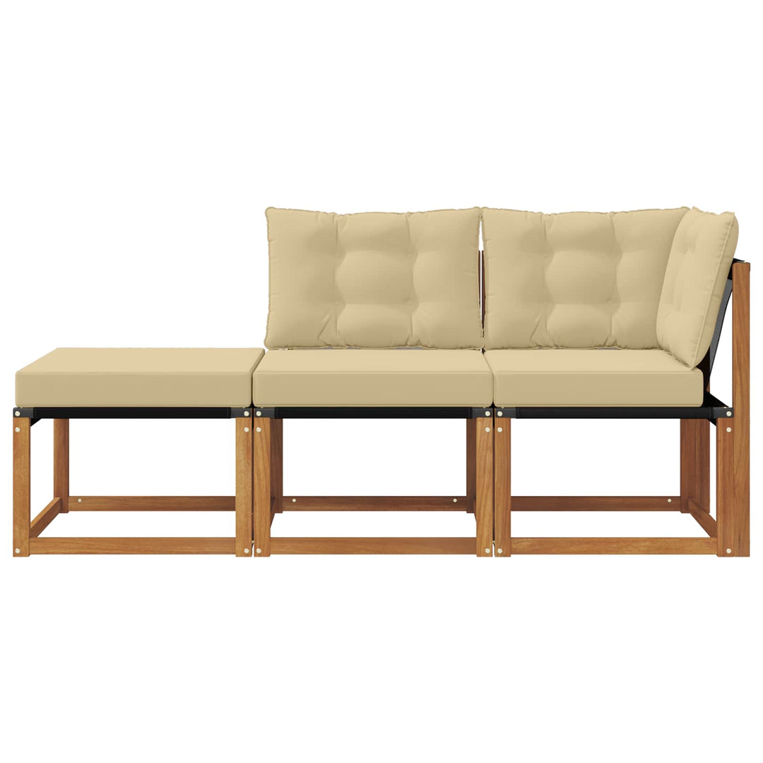 3 stk. Udendørs modulsofa enheder Naturlig og Beige